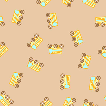 robot courier autonomous delivery vector seamless pattern robot courier autonomous delivery sign illustration