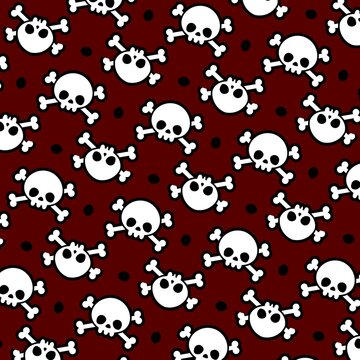 seamless background with skulls