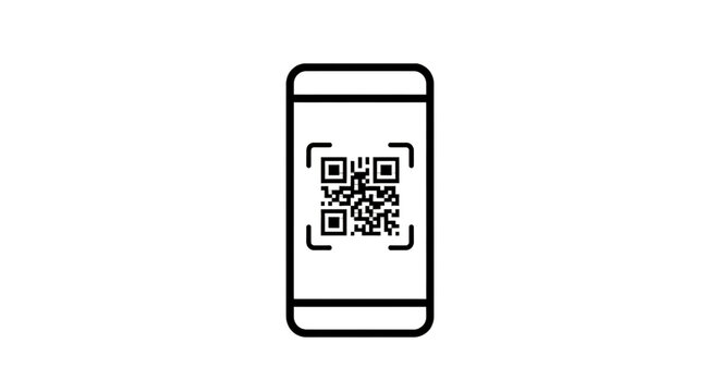QR Code Scan Smartphone Icon