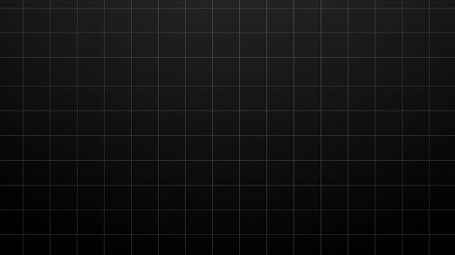 Futuristic dark grid background with animated horizontal and vertical lines, black and white gradient texture, minimalist technology motion graphic, seamless 4K loop footage
