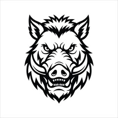 Fototapeta premium boar head mascot logo vector design template
