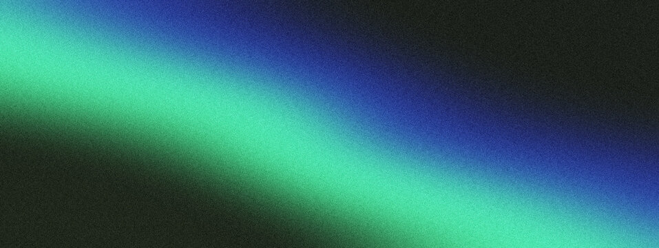 Glowing green light on dark background with blue flicker with illuminated abstract colorful radiance vibrant energy shine neon beam grain texture