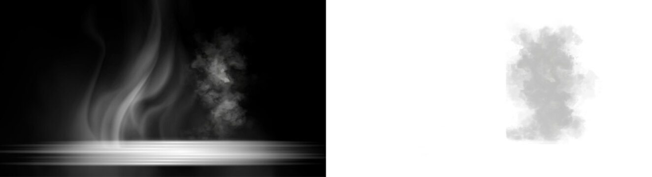 White Smoke Stage Overlay Transparent Background