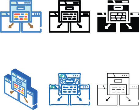 keyword cannibalization mix seo color icon vector. keyword cannibalization seo sign. isolated symbol illustration