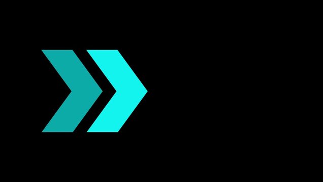 Right Directional Arrow Loop Animation, Animated Arrow Icon Overlay Motion Graphic