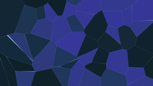 Abstract blue geometric cell pattern seamless loop motion background