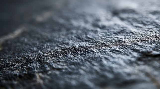 Close up of wet slate stone surface showing fine textured grain under soft natural lighting