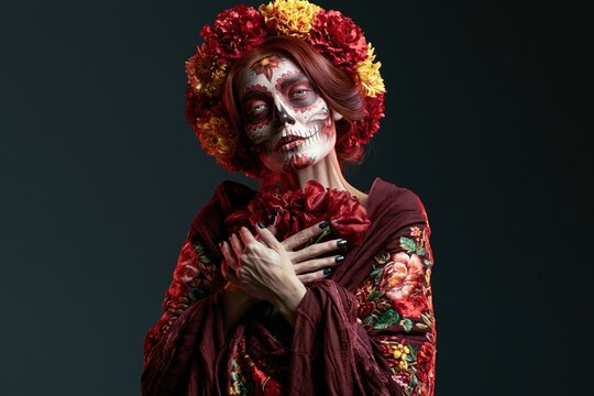 Creative Sugar Skull Makeup for Halloween and Day of the Dead Celebration
