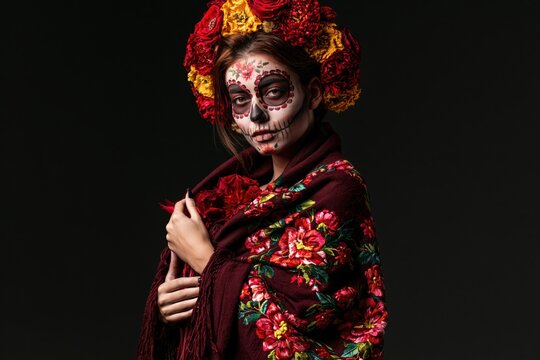 Creative Sugar Skull Makeup for Halloween and Day of the Dead Celebration
