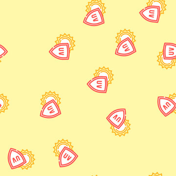 uv protection vector seamless pattern uv protection sign illustration