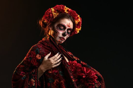Creative Sugar Skull Makeup for Halloween and Day of the Dead Celebration