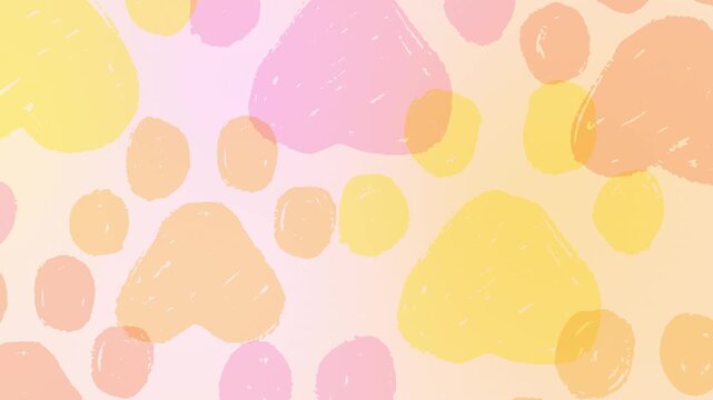Slow Subtle Paw Prints Background - pink