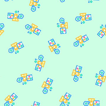 supervised machine learning vector seamless pattern supervised machine learning sign illustration