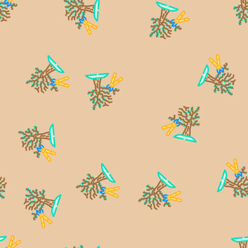 tree pruning garden maintenance vector seamless pattern tree pruning garden maintenance sign illustration