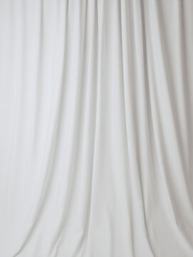 Elegant White Curtain Backdrop. Studio Background, Ideal for Wedding Photography.