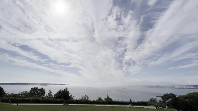 Cloud Formation & Fog Bank, Casco Bay, Portland, Maine