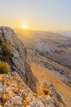 Sunset view of Mount Arbel National Park