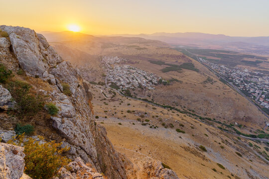 Sunset view of Mount Arbel National Park
