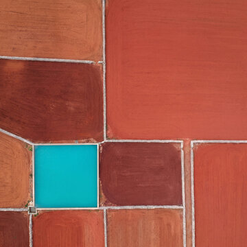 Rust Terrace Patchwork With Turquoise Cistern