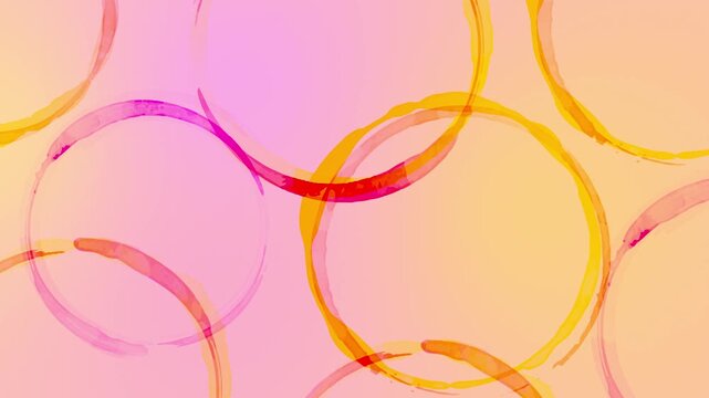 Subtle Slow Hand Drawn Circle Background - pink