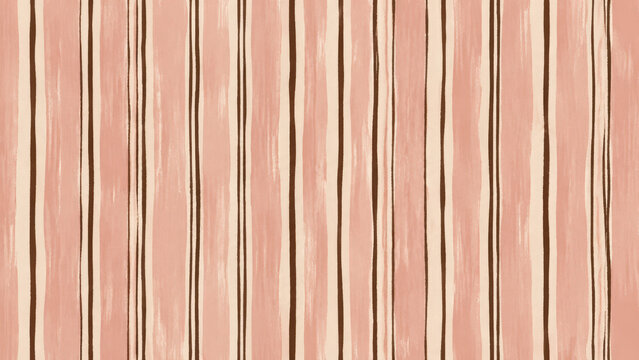 Hand painted pink and brown vertical stripe texture background