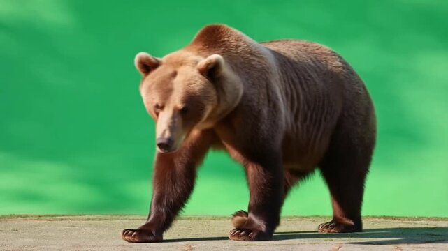 bear on a green background