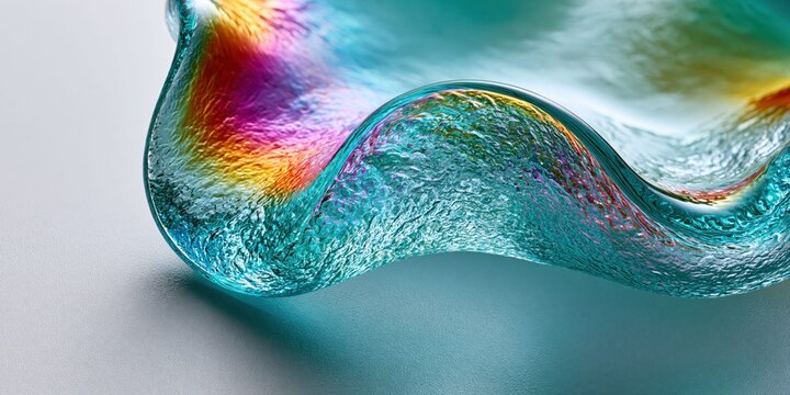 Iridescent flow abstract colorful liquid motion design