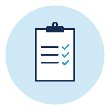 Business and planning icon isolated: clipboard with checklist