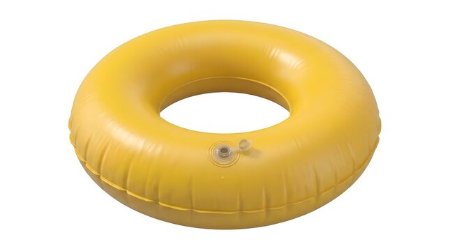 Close-up realistic product shot of a  inflatable swim ring