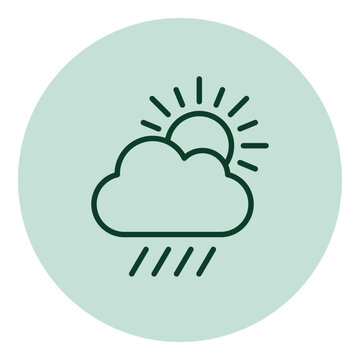Changeable weather simple isolated icon