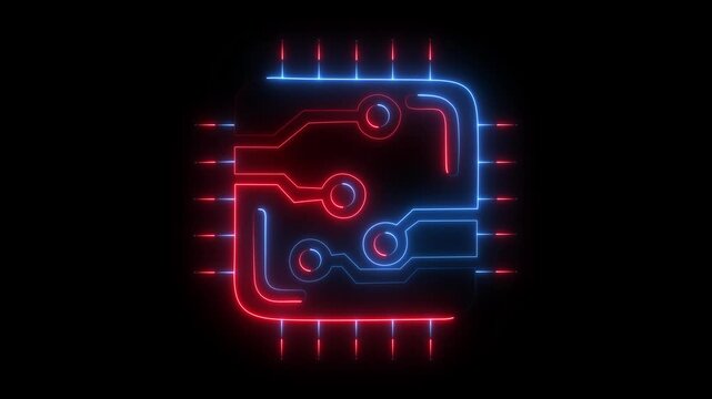 Glowing digital microprocessor desimg