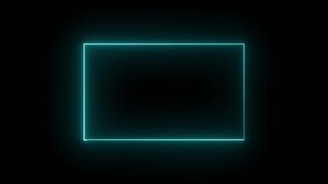Animated Neon Rectangles with Subtle Glow on Black Background for Digital Display