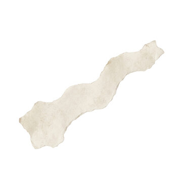 Bande de papier kraft d&eacute;chir&eacute;e et ondul&eacute;e de couleur cr&egrave;me isol&eacute;e sur fond blanc, id&eacute;ale pour le scrapbooking et les projets cr&eacute;atifs.