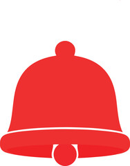 Fototapeta premium Printred Red Notification Bell Icon on Black Background
