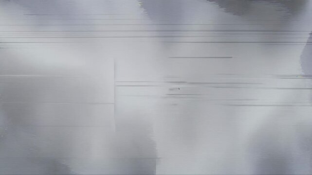 Abstract gray glitch pattern shown in minimalistic style on light backdrop as concept of visual distortion phenomenon