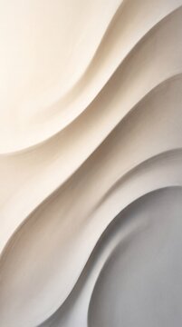 Abstract background with smooth flowing organic curves and soft shadows.