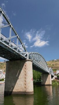 Iron bridge over the douro river in peso da regua