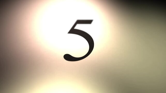 Cinematic Number Sliding Across Camera - 5