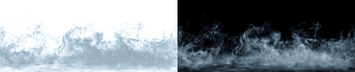 Swirling smoke rises from the ground in wispy tendrils across a dark backdrop suited for dramatic PNG, Transparent and Black Background Versions © Crafter