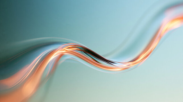 Abstract Flowing Energy Wave on Gradient Background