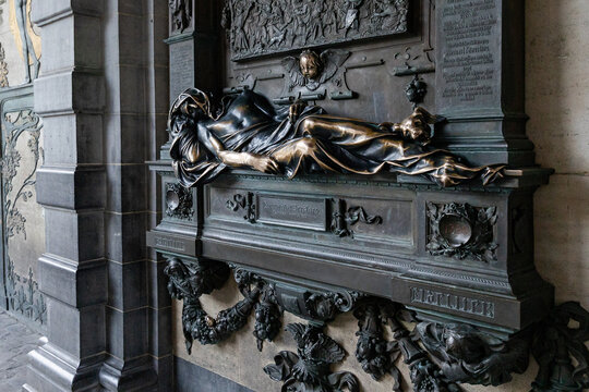 Belgium. Brussels. Attraction &mdash; Sleeping Knight. Evarard Tserclaes&rsquo; High Relief.