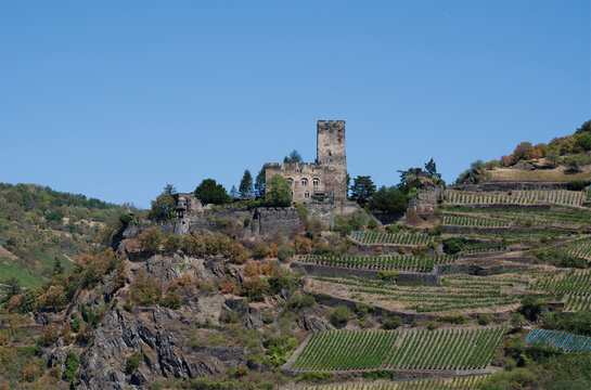 Burg Gutenfels in Kaub am oberen Mittelrheintal.