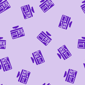 roi tracking social media glyph vector seamless pattern. roi tracking social media thin illustration