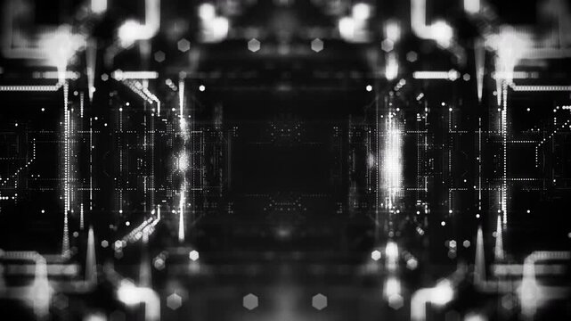 4k Digital Technology Logo Reveal Loop - Sid Color Grade
