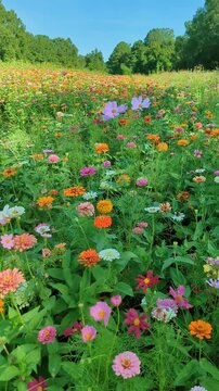 Dix Park wildflowers on a breezy day near downtown Raleigh
