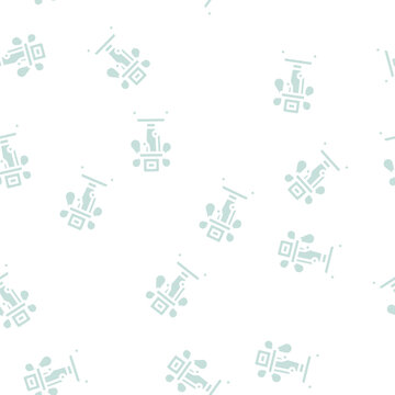 physiotherapy complex glyph vector seamless pattern. physiotherapy complex signthin illustration