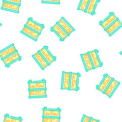 Fototapeta premium warehouse shelves vector seamless pattern warehouse shelves sign illustration