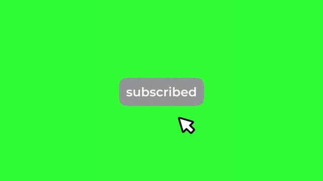 Animated click subscribe button for YouTube videos, social media content, channel promotion, creator branding, call to action campaigns, video editing, motion graphics, and digital marketing overlays.