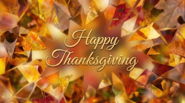 A beautiful festive background featuring vibrant autumn leaves celebrating thanksgiving day in canada with elegant golden typography for a warm seasonal holiday greeting