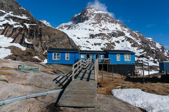 Colorful houses, Aappilattoq, Prins Christian Sound, Greenland